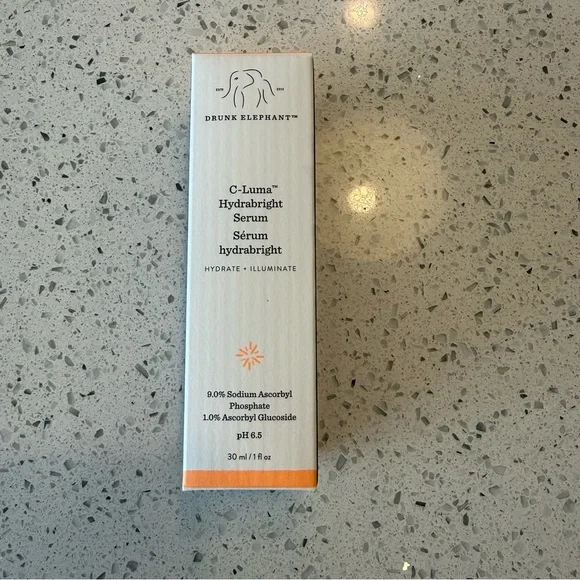 Drunk Elephant C-Luma Hydrabright Serum - White and Orange - Picture 1 of 4